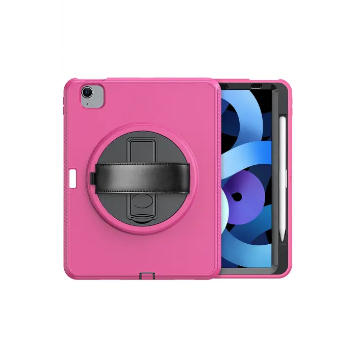 Lopard İpad 2022 10.9 (10.nesil) Kılıf Hand Strap Tablet Kılıfı - Pembe