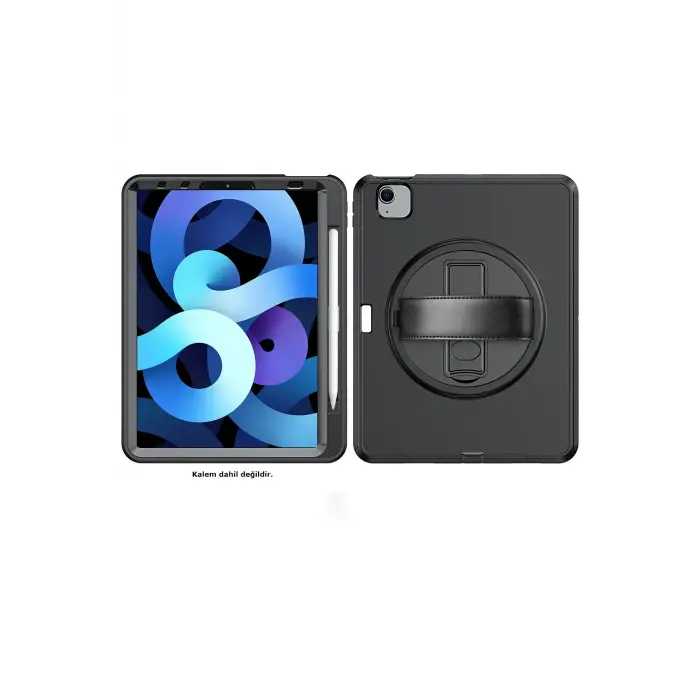 Lopard İpad 2022 10.9 (10.nesil) Kılıf Hand Strap Tablet Kılıfı - Siyah