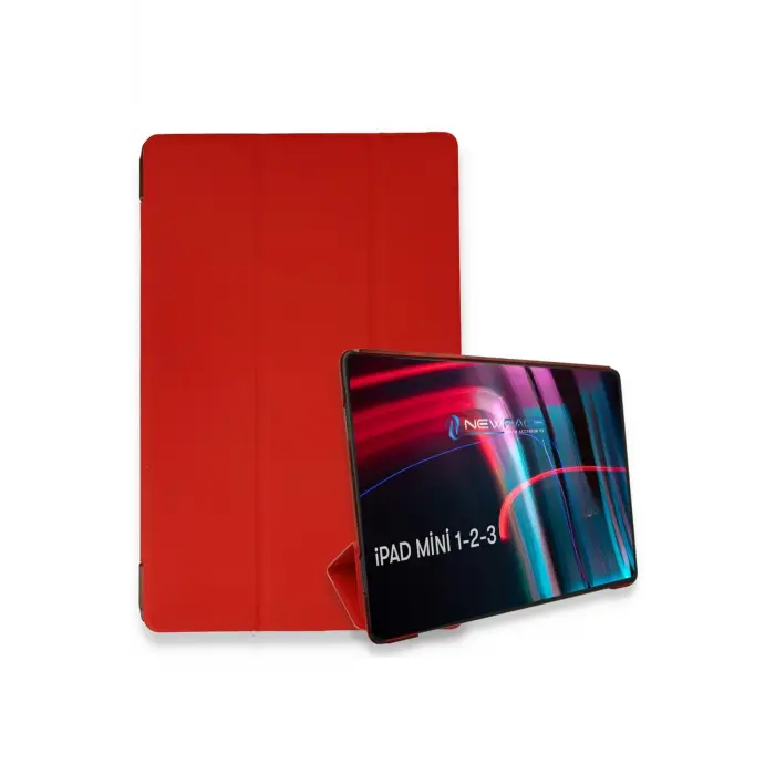 Lopard İpad Mini 3 Kılıf Tablet Smart Kılıf - Kırmızı