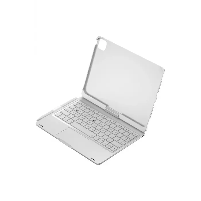 Lopard İpad Pro 11 (2024) F11 Ats Kılıf Magic Dönen Klavyeli Tablet Kılıf - Gümüş