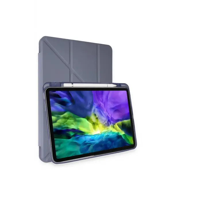 Lopard İpad Pro 11 (2024) Kılıf Kalemlikli Mars Tablet Kılıfı - Lila