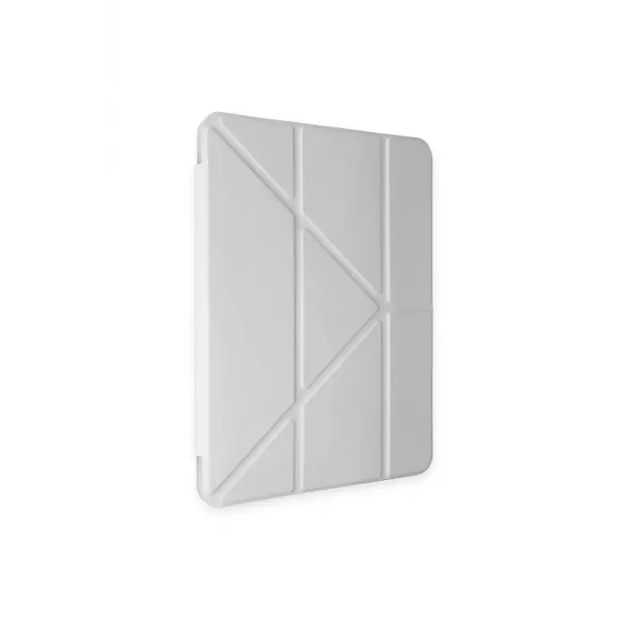 Lopard İpad Pro 12.9 (2021) Kılıf Kalemlikli Mars Tablet Kılıfı - Gri