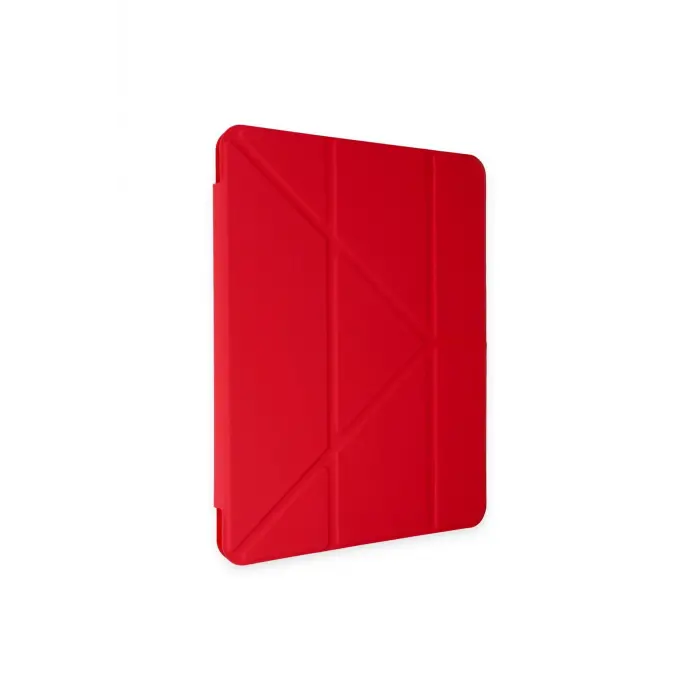 Lopard İpad Pro 12.9 (2021) Kılıf Kalemlikli Mars Tablet Kılıfı - Kırmızı