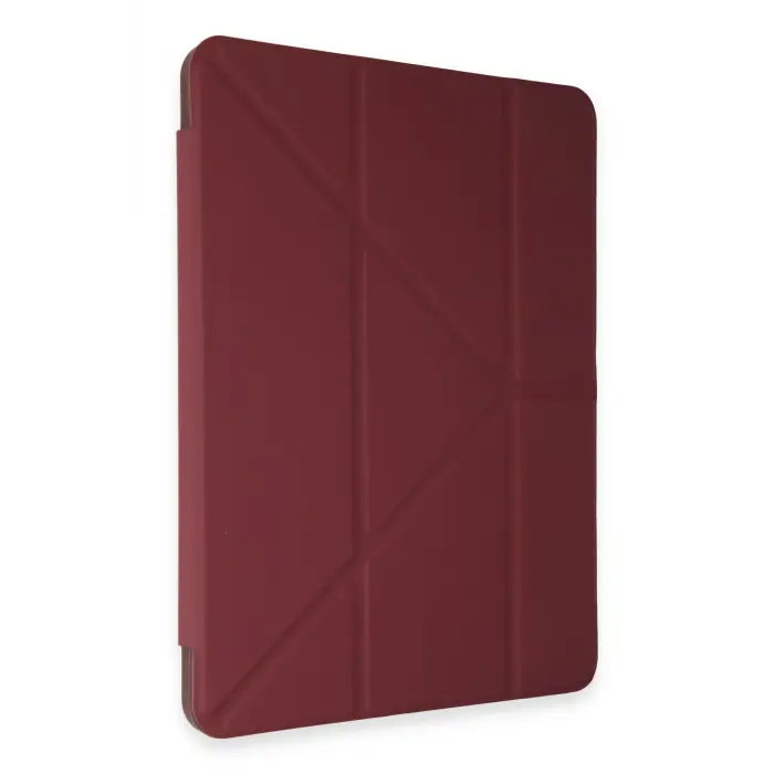 Lopard İpad Pro 12.9 (2021) Kılıf Kalemlikli Mars Tablet Kılıfı - Mürdüm