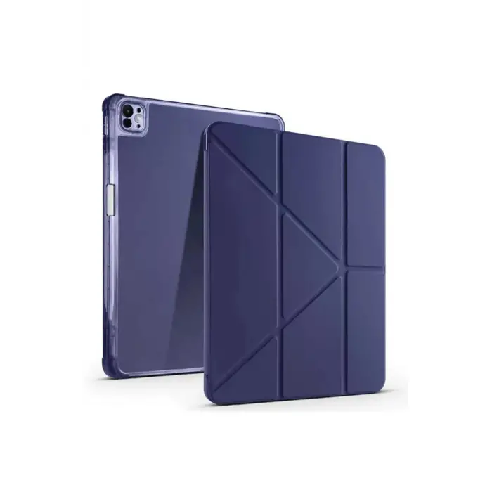 Lopard İpad Pro 13 (2024) Kılıf Kalemlikli Mars Tablet Kılıfı - Lacivert