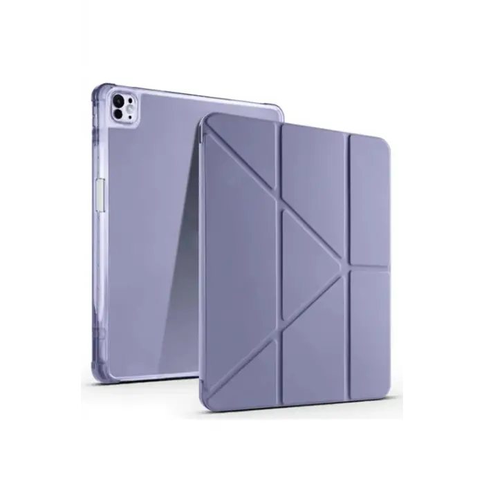 Lopard İpad Pro 13 (2024) Kılıf Kalemlikli Mars Tablet Kılıfı - Lila
