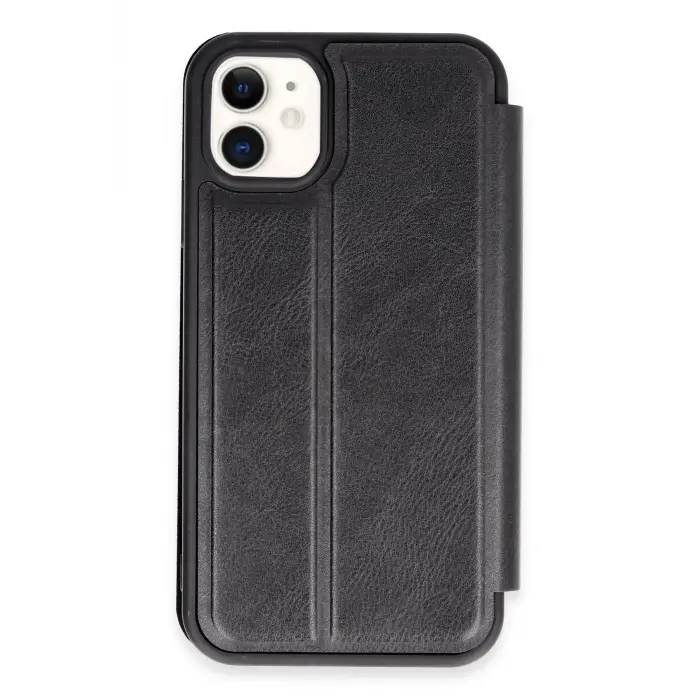 Lopard İphone 11 Kılıf Flip Cover - Siyah