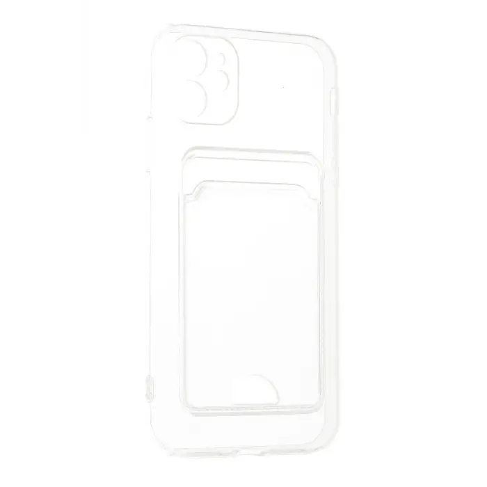 Lopard İphone 11 Kılıf Kart Şeffaf Silikon - Şeffaf