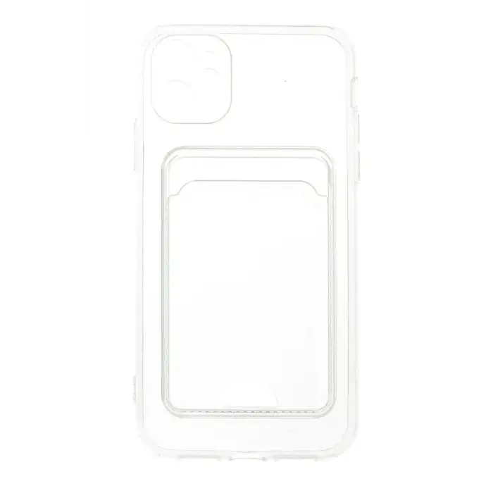 Lopard İphone 11 Kılıf Kart Şeffaf Silikon - Şeffaf