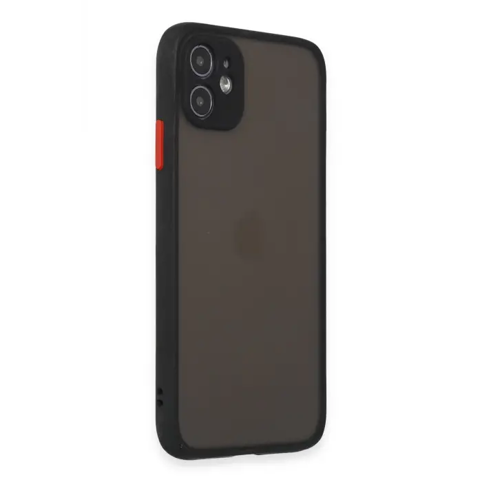 Lopard İphone 11 Kılıf Montreal Silikon Kapak - Siyah