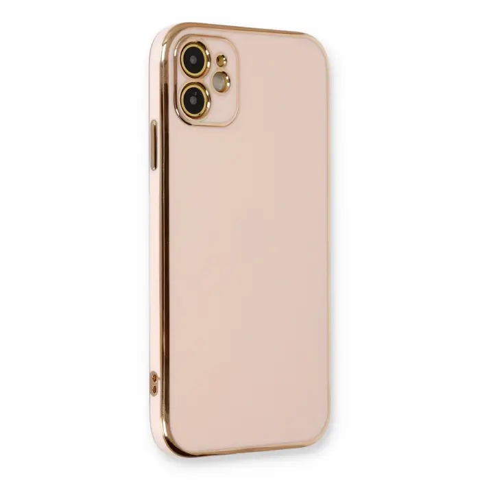 Lopard İphone 11 Kılıf Volet Silikon - Pembe
