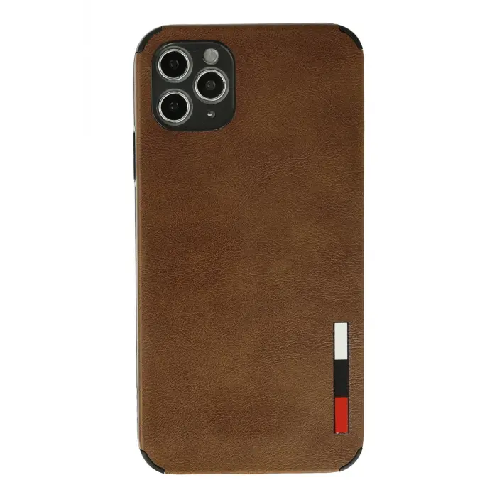 Lopard İphone 11 Pro Max Kılıf Loop Deri Silikon - Kahverengi