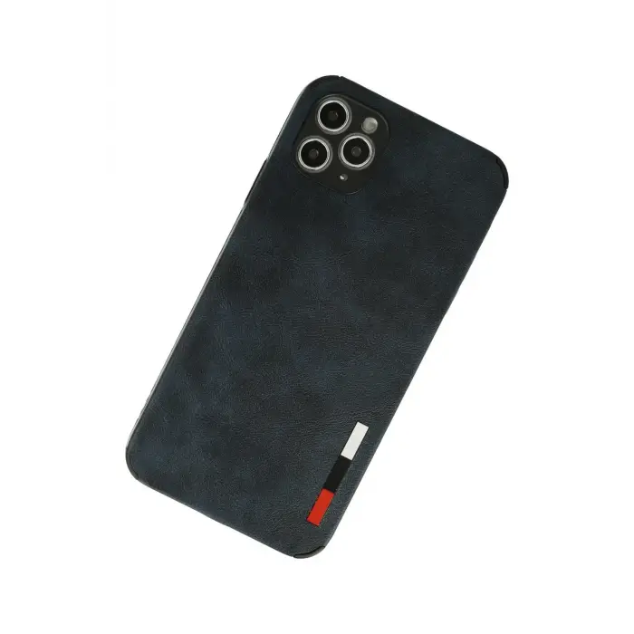 Lopard İphone 11 Pro Max Kılıf Loop Deri Silikon - Lacivert