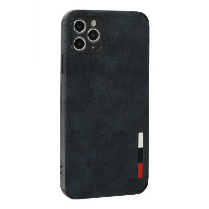 Lopard İphone 11 Pro Max Kılıf Loop Deri Silikon - Lacivert