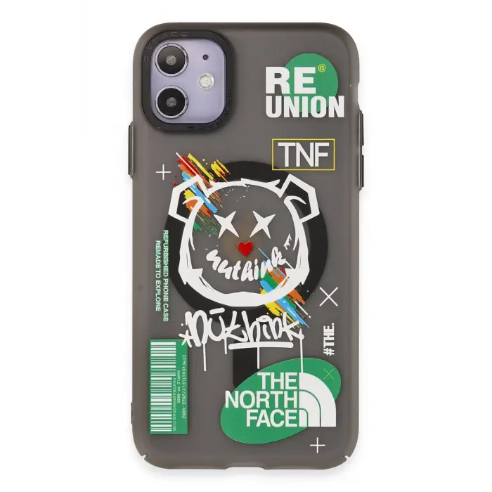 Lopard İphone 12 Kılıf Apollo Magneticsafe Desenli Kapak - Apollo Siyah - 2