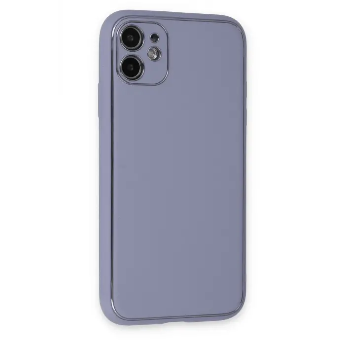 Lopard İphone 12 Kılıf Coco Deri Silikon Kapak - Açık Lila