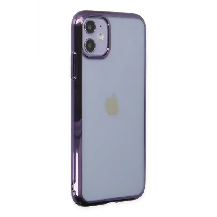 Lopard İphone 12 Kılıf Element Silikon - Mor