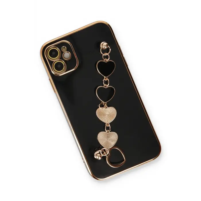 Lopard İphone 12 Kılıf Esila Silikon - Siyah