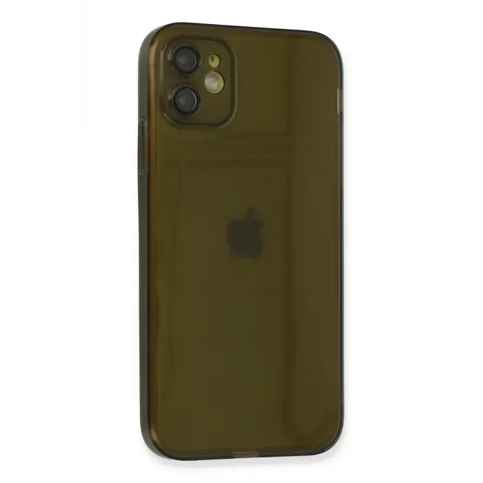 Lopard İphone 12 Kılıf Fly Lens Silikon - Siyah