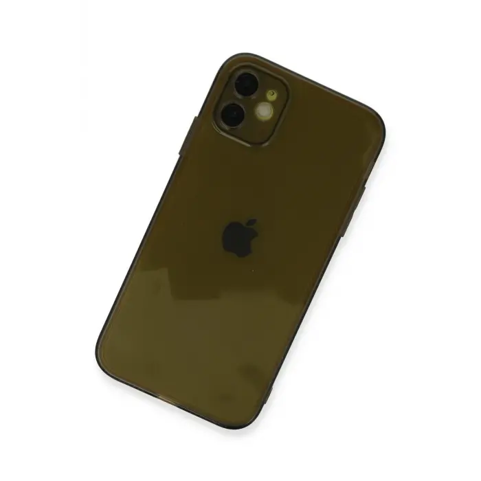 Lopard İphone 12 Kılıf Fly Lens Silikon - Siyah