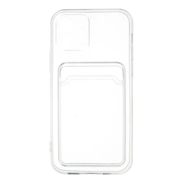 Lopard İphone 12 Kılıf Kart Şeffaf Silikon - Şeffaf