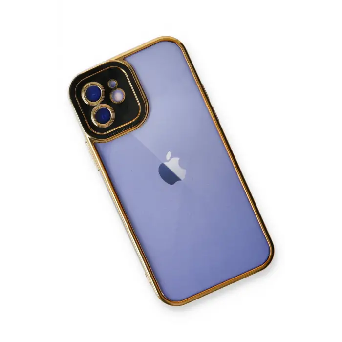 Lopard İphone 12 Kılıf Liva Lens Silikon - Siyah