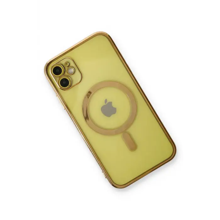 Lopard İphone 12 Kılıf Magneticsafe Lazer Silikon - Gold