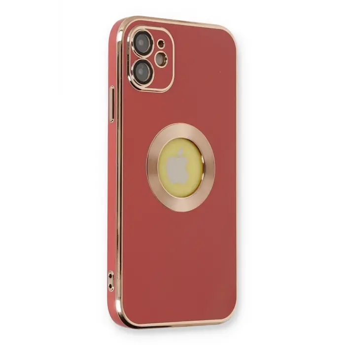 Lopard İphone 12 Kılıf Store Silikon - Kırmızı