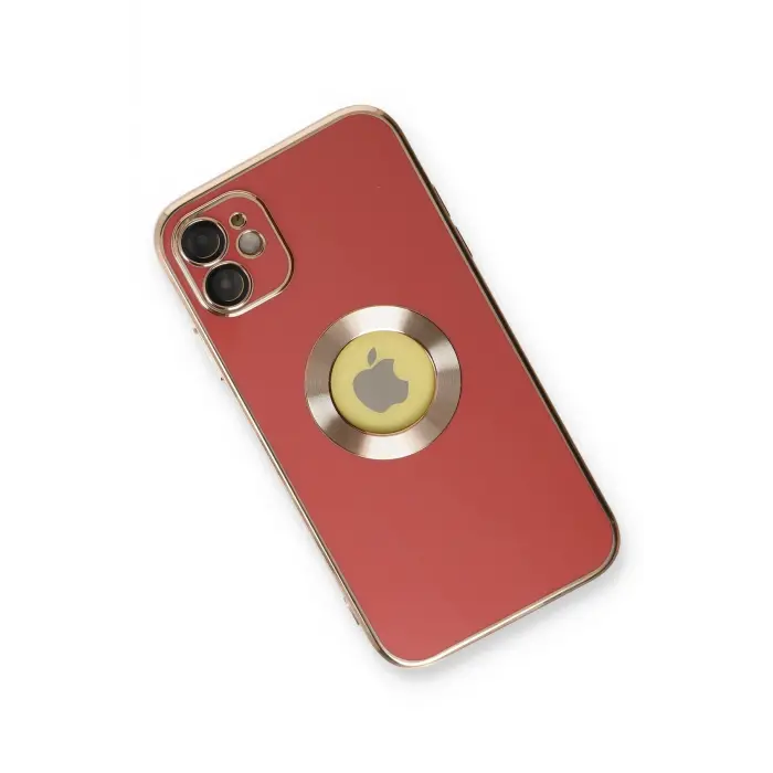 Lopard İphone 12 Kılıf Store Silikon - Kırmızı