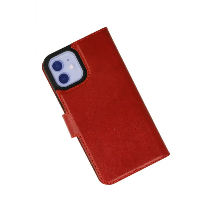 Lopard İphone 12 Kılıf Trend S Plus Kapaklı Kılıf - Kırmızı