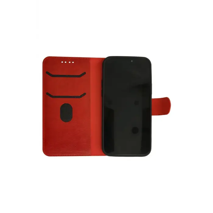 Lopard İphone 12 Kılıf Trend S Plus Kapaklı Kılıf - Kırmızı