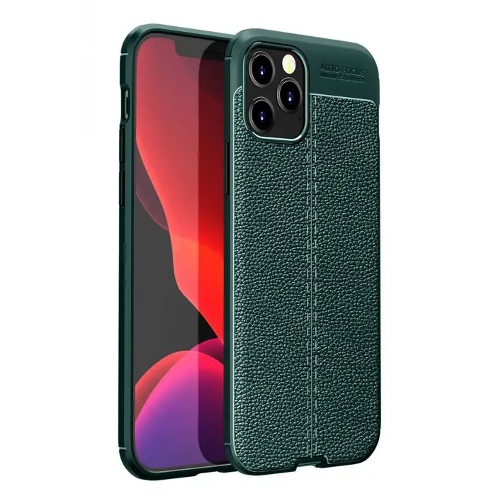 Lopard İphone 12 Pro Kılıf Auto Focus Kapak - Yeşil