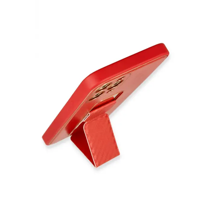 Lopard İphone 12 Pro Kılıf Coco Karbon Standlı Kapak - Kırmızı