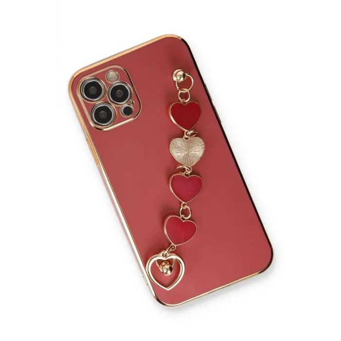 Lopard İphone 12 Pro Kılıf Esila Silikon - Kırmızı