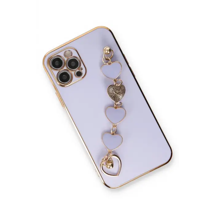 Lopard İphone 12 Pro Kılıf Esila Silikon - Lila