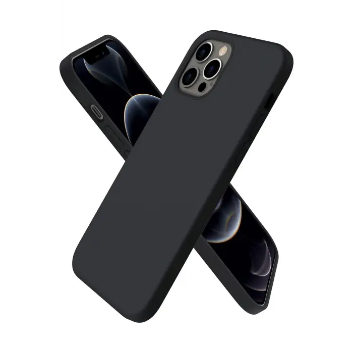 Lopard İphone 12 Pro Kılıf First Silikon - Siyah