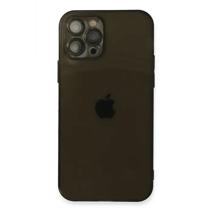 Lopard İphone 12 Pro Kılıf Fly Lens Silikon - Siyah