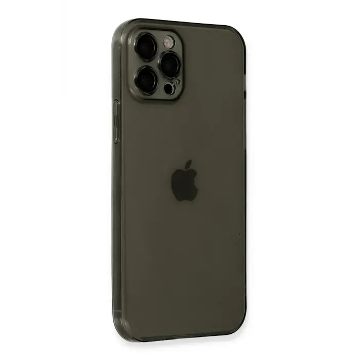 Lopard İphone 12 Pro Kılıf Fly Lens Silikon - Siyah