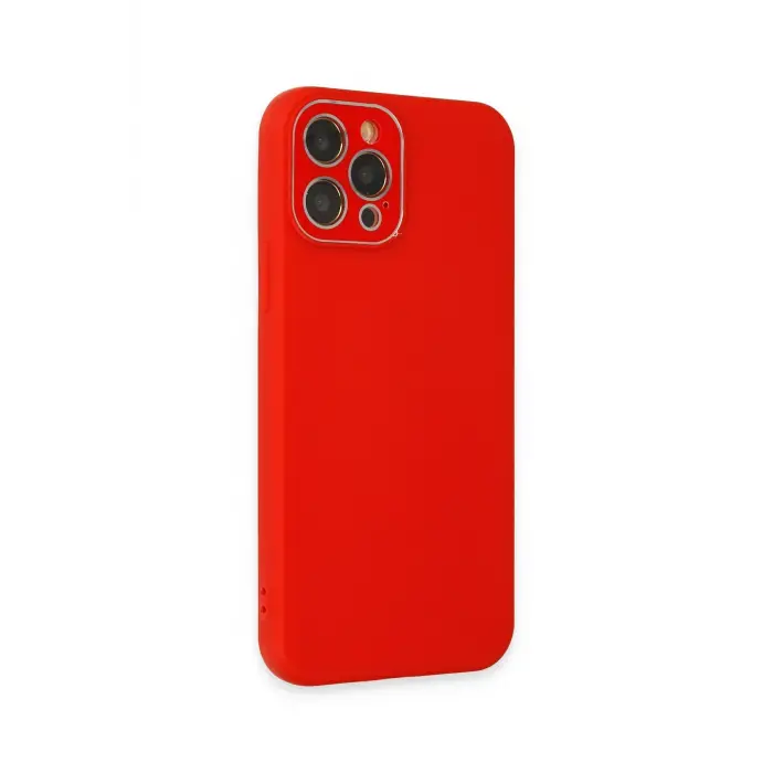 Lopard İphone 12 Pro Kılıf Lansman Glass Kapak - Kırmızı