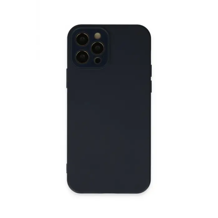 Lopard İphone 12 Pro Kılıf Lansman Glass Kapak - Lacivert