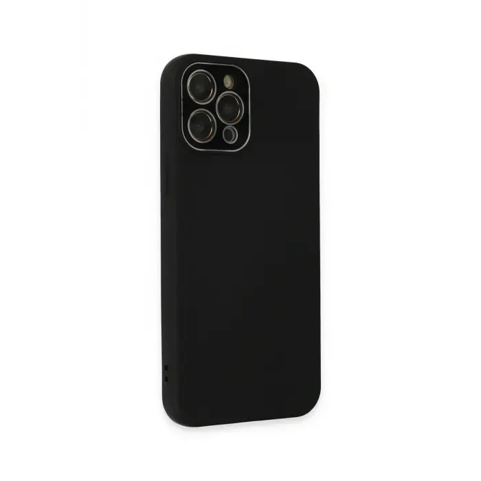 Lopard İphone 12 Pro Kılıf Lansman Glass Kapak - Siyah