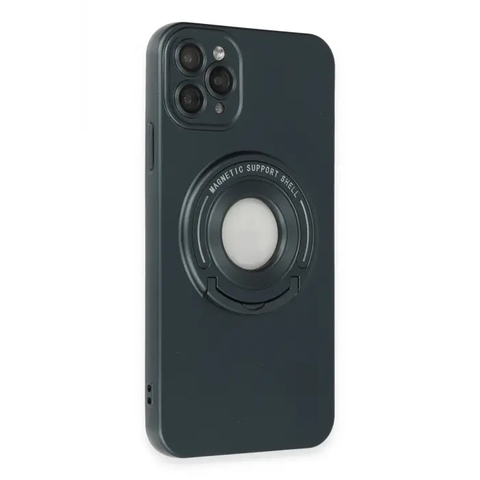 Lopard İphone 12 Pro Kılıf Lukka Magneticsafe Kapak - Koyu Yeşil