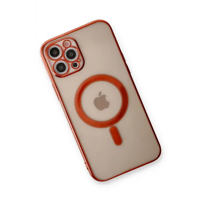 Lopard İphone 12 Pro Kılıf Magneticsafe Lazer Silikon - Kırmızı