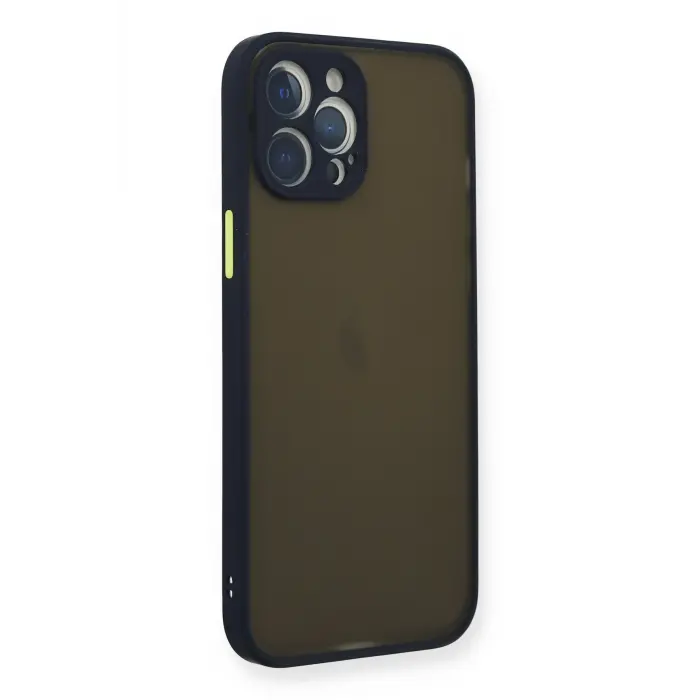 Lopard İphone 12 Pro Kılıf Montreal Silikon Kapak - Lacivert