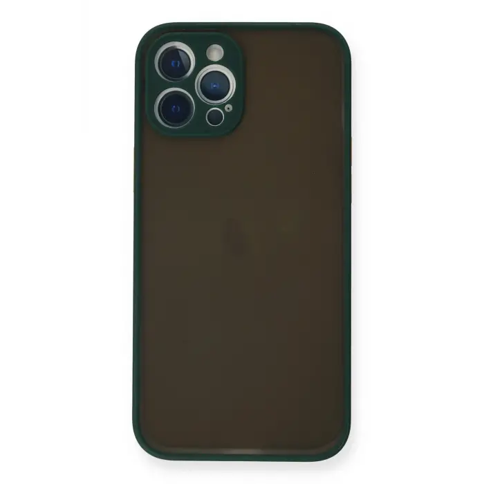 Lopard İphone 12 Pro Kılıf Montreal Silikon Kapak - Yeşil