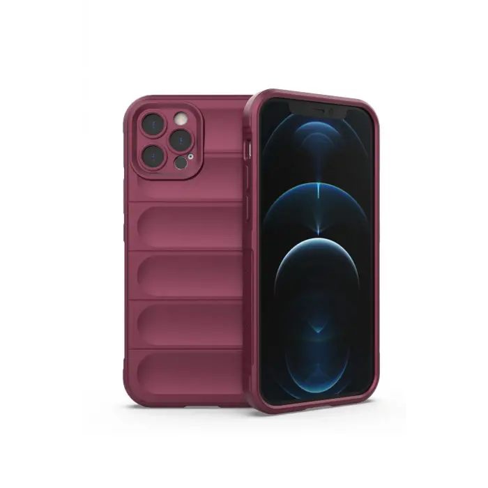Lopard İphone 12 Pro Kılıf Optimum Silikon - Bordo