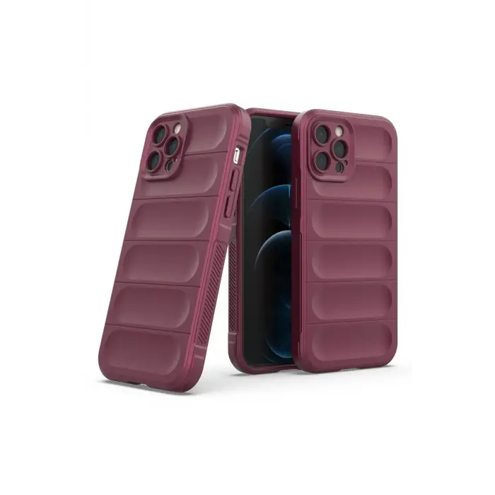 Lopard İphone 12 Pro Kılıf Optimum Silikon - Bordo