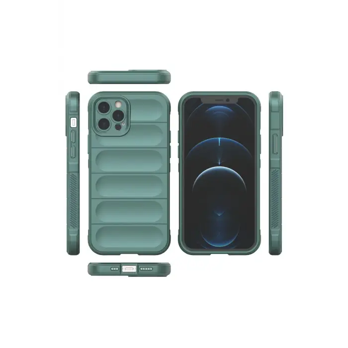 Lopard İphone 12 Pro Kılıf Optimum Silikon - Koyu Yeşil