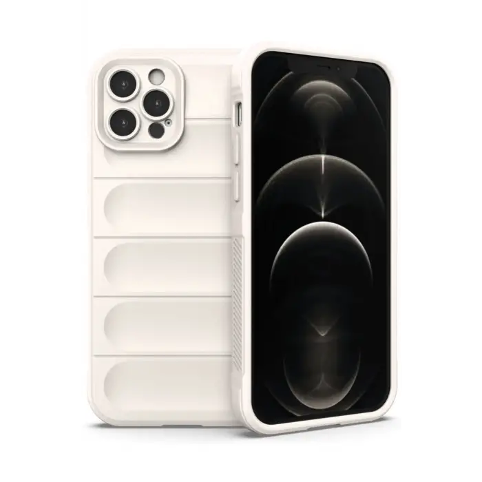 Lopard İphone 12 Pro Kılıf Optimum Silikon - Krem