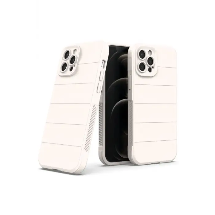 Lopard İphone 12 Pro Kılıf Optimum Silikon - Krem